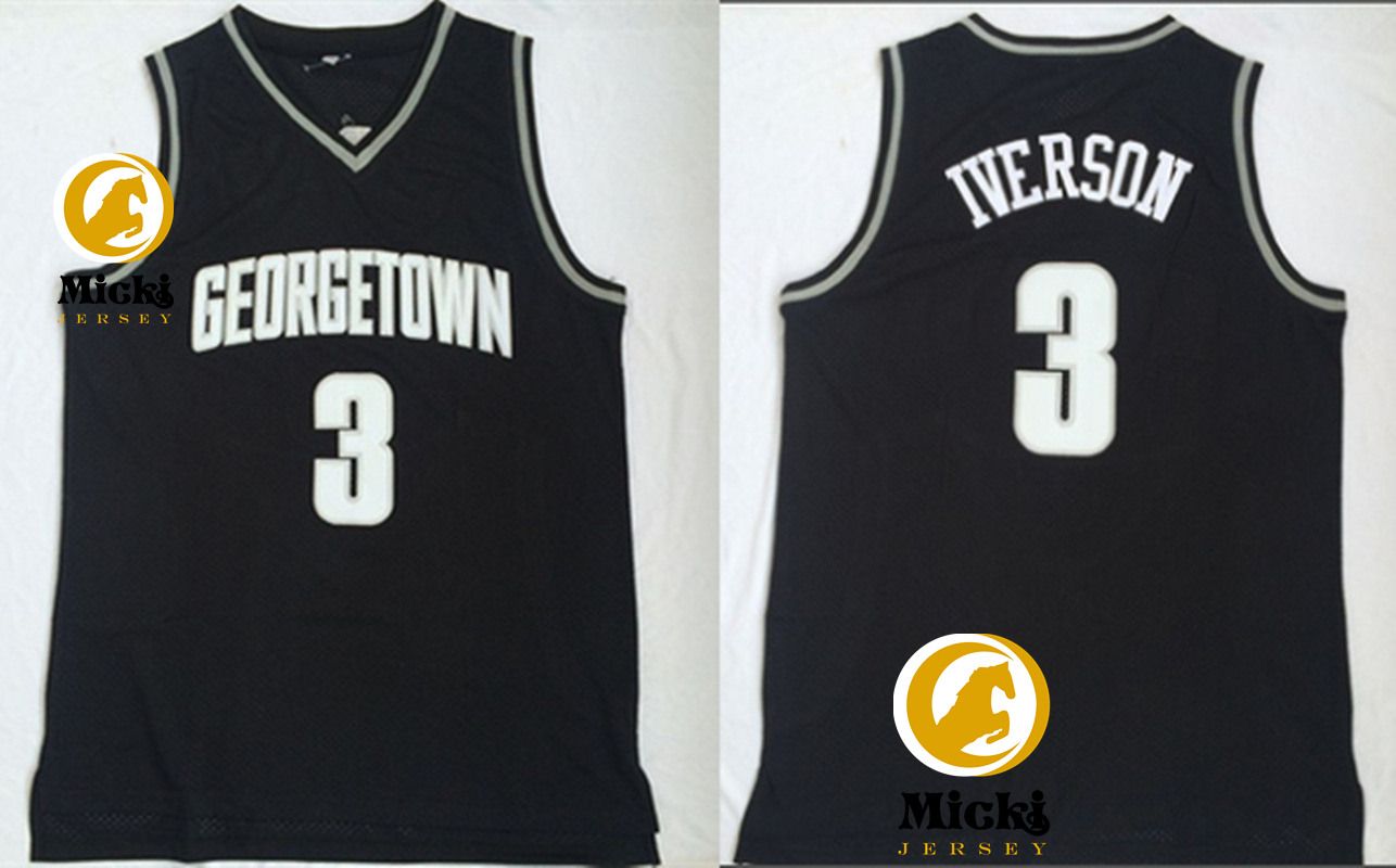 3 Allen Iverson Georgetown Hoyas Black