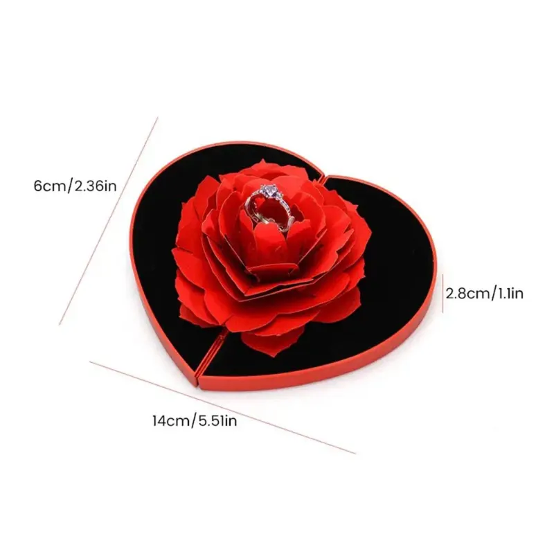 Rose Ring Box China Red