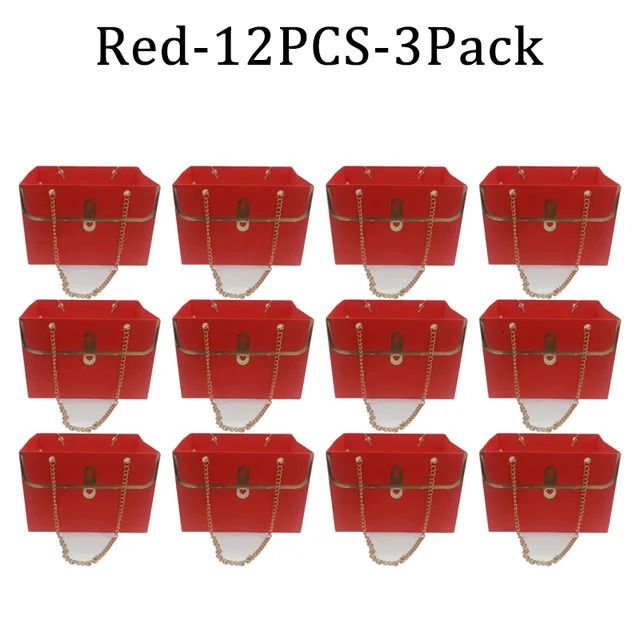 Red-12pcs-3Packs-15x10x10.5cm