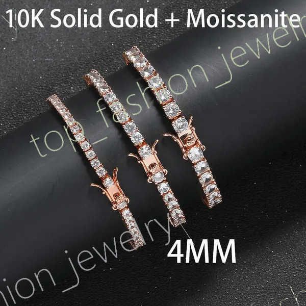 4mm 10k+moissanite-8 pollici