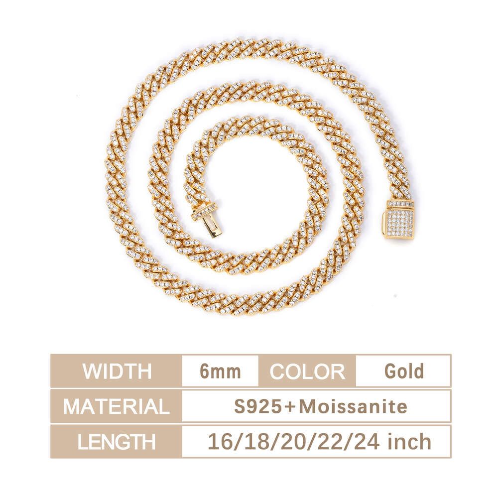 6mm guld-24-tums halsband