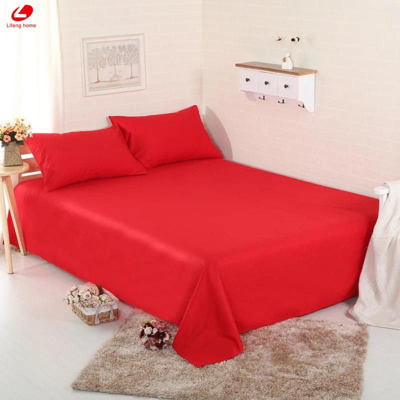 Red bed sheet