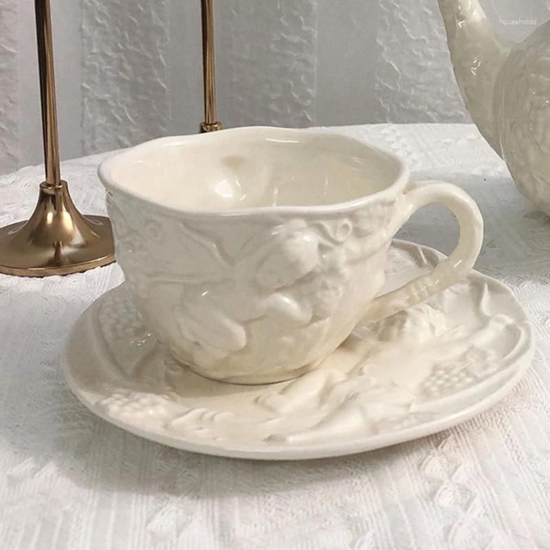 White Cups Saucers