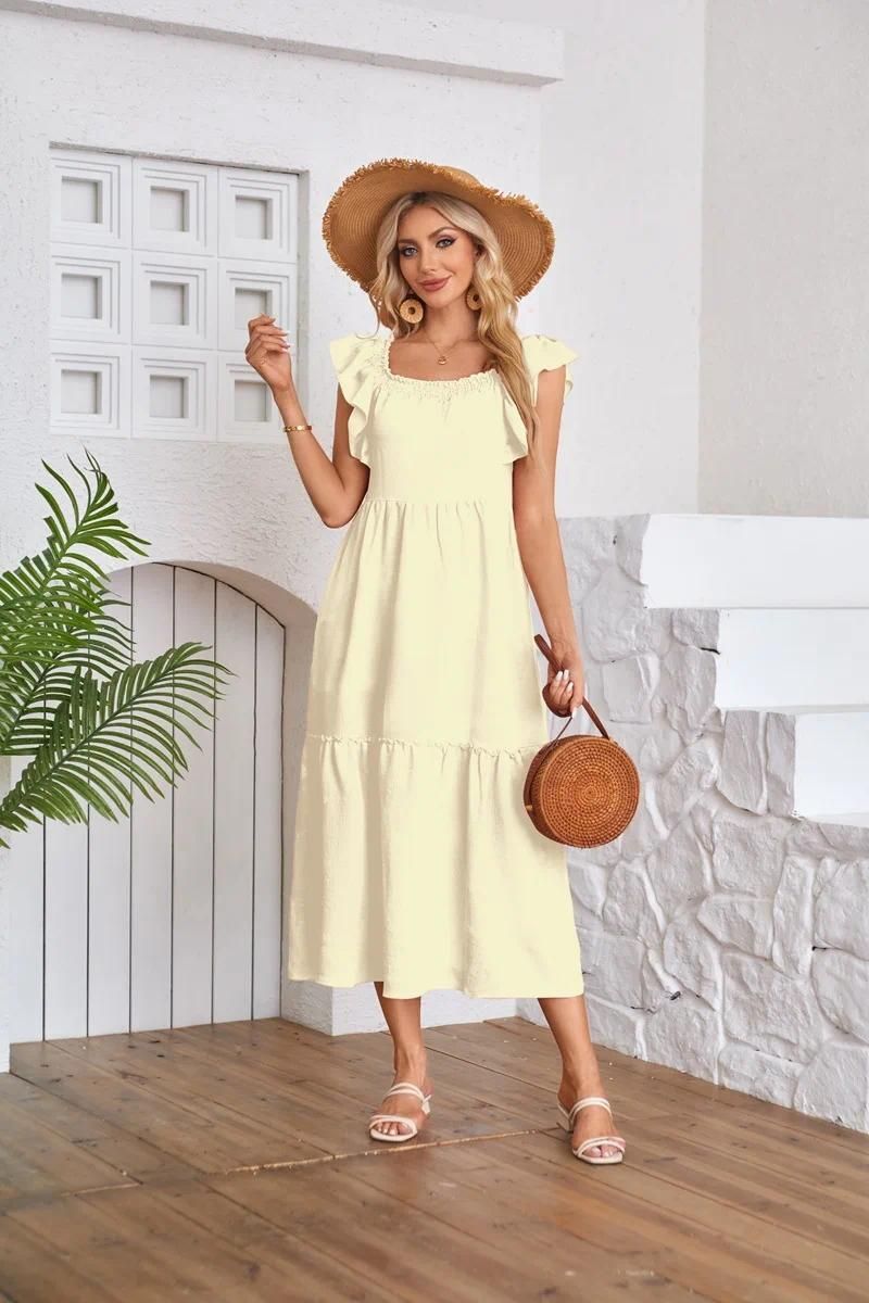 Apricot maxi dress