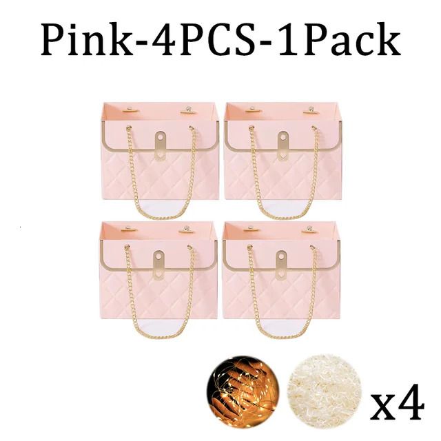 Pink-4pcs-1pack-15x10x10.5cm