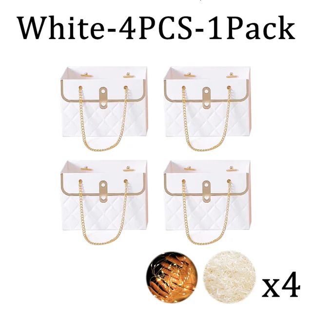 White-4pcs-1pack-15x10x10.5 cm