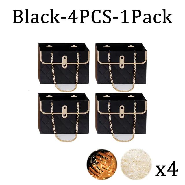 Black-4pcs-1pack-15x10x10.5 cm