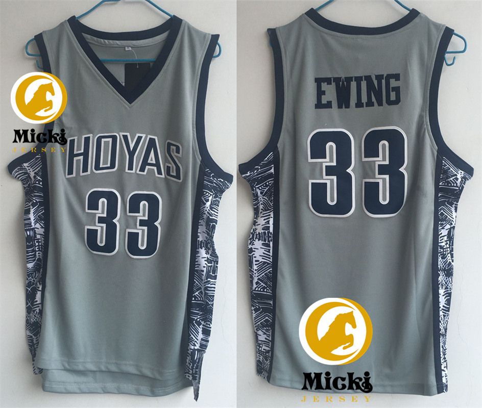 33 Patrick Ewing Georgetown Hoyas Gray