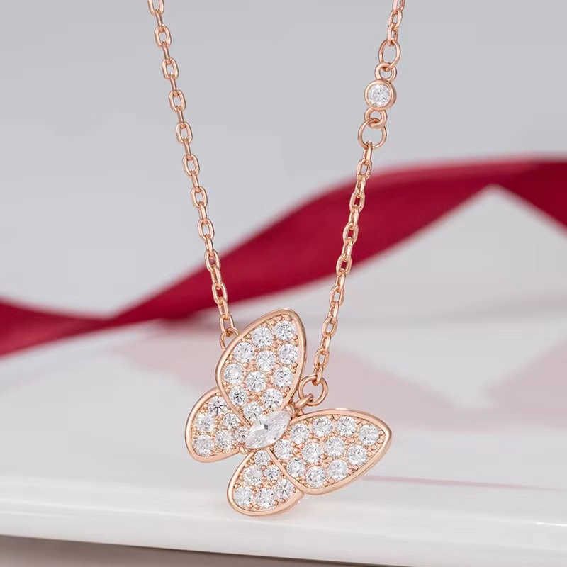 Rose Necklace-925 Gold Silver