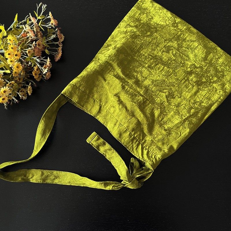 Tencel jaune-vert Jacquard (diagonal s