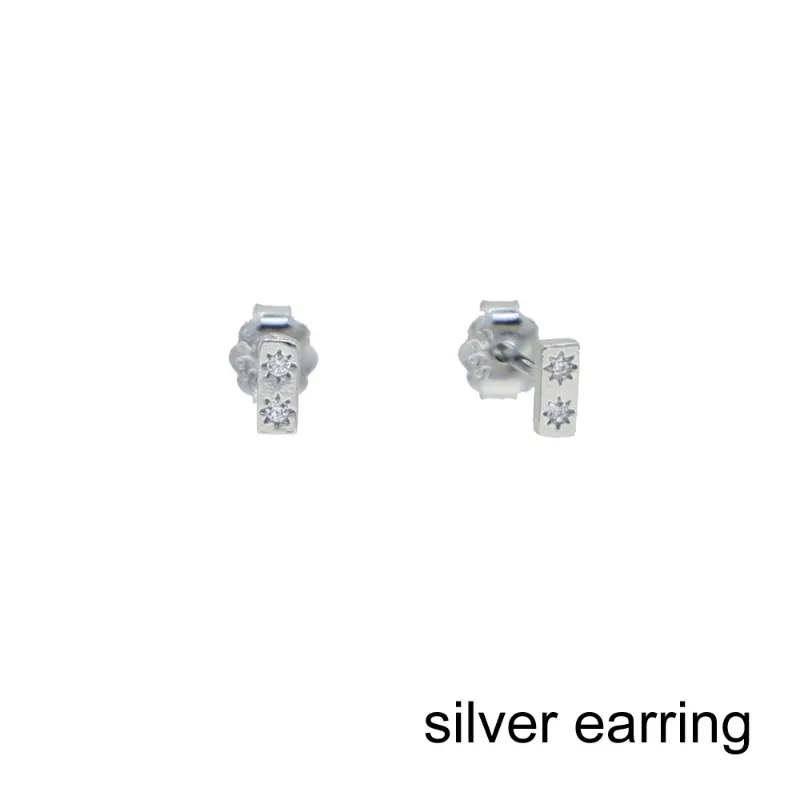 1pair argent boucle d'oreille