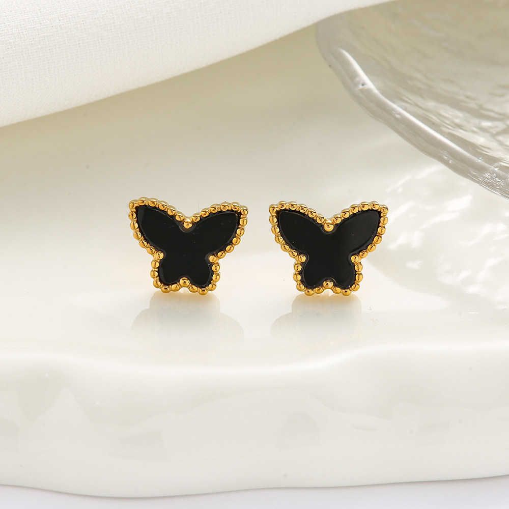 648 boucles d'oreilles papillon noir