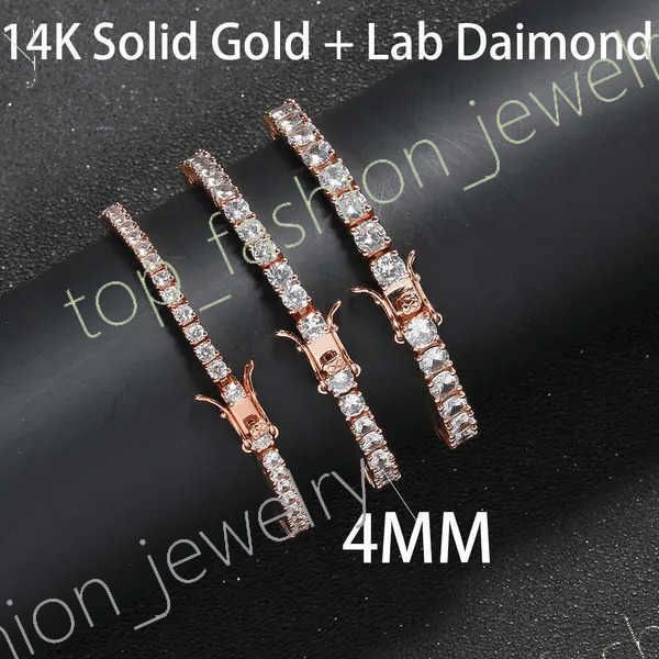 4mm 14k+lab Diamond-7,5 pollici