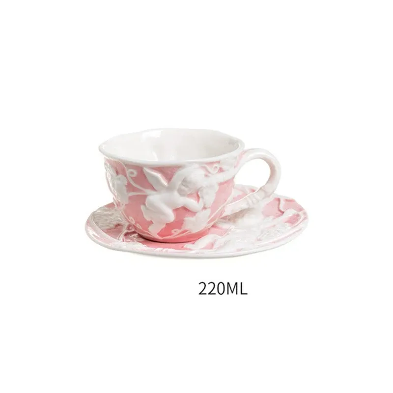 Pink Cups Saucers