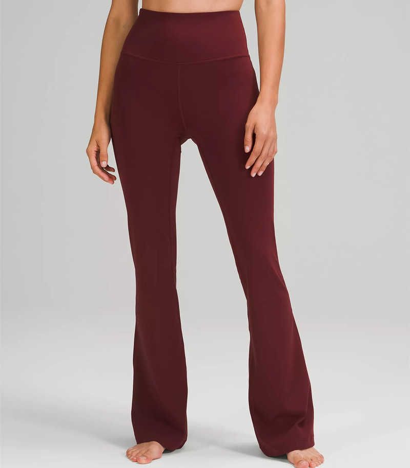 Bell Bottomed Trousers Wine Red