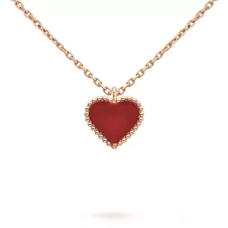 Heart Rose Gold+Red