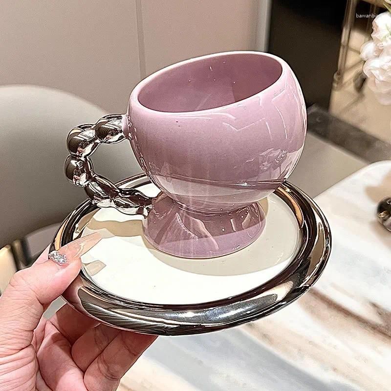 Purple-Cup Plate Set