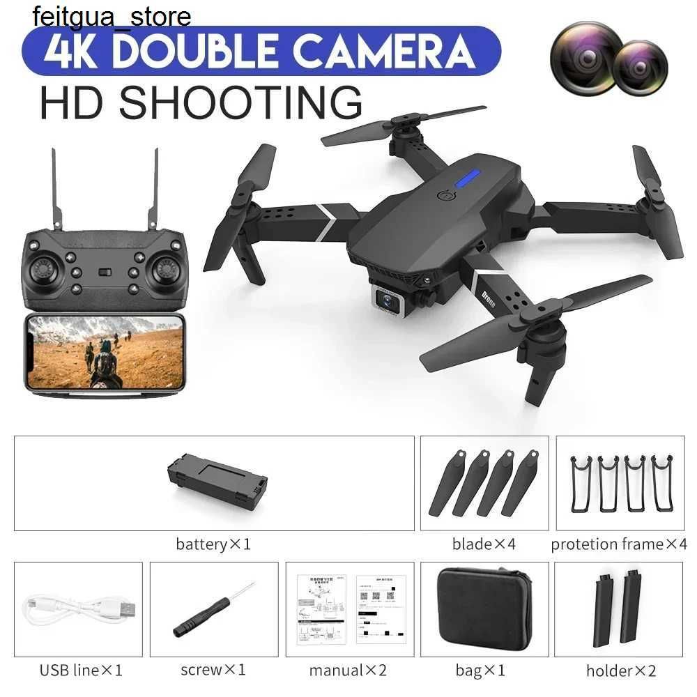 Zwarte 4K dubbele camera's