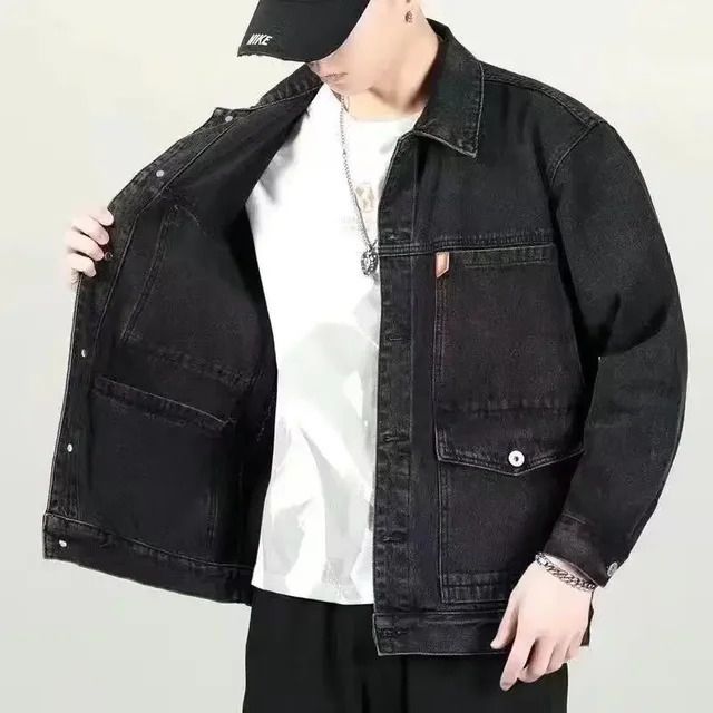 Black Denim Coat