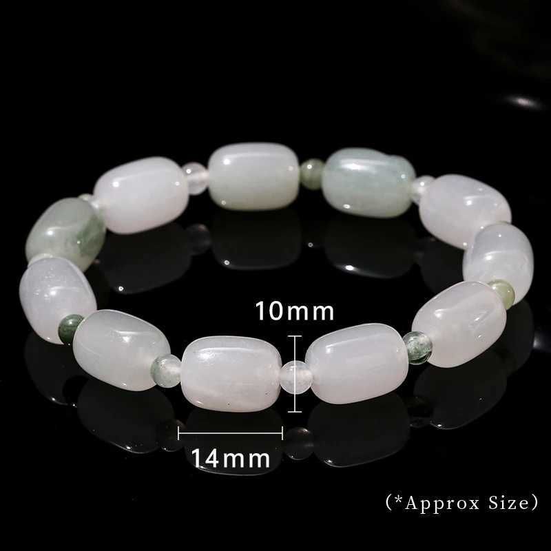 Ice Green Jade-Beads Ca 10x14mm