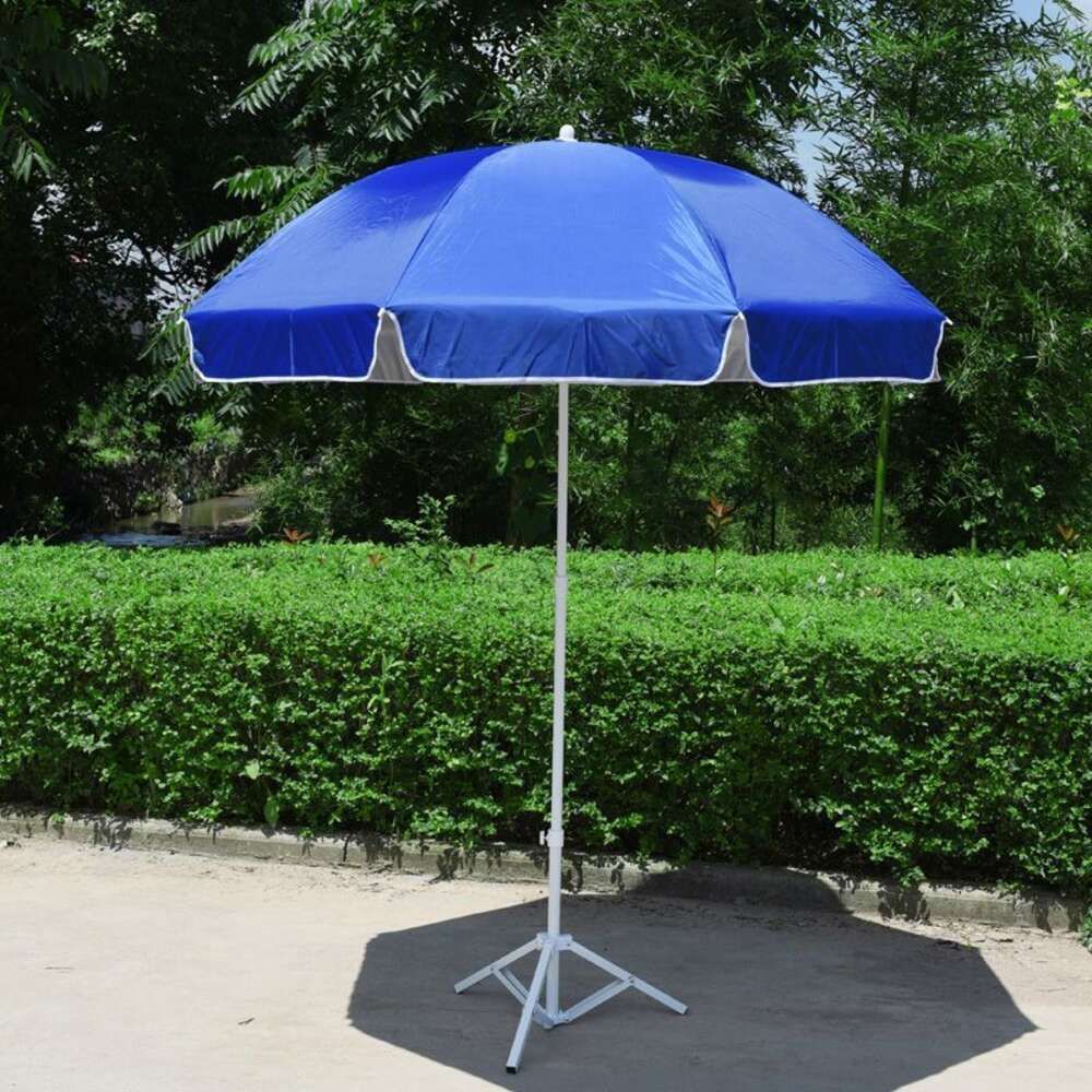 2 meter silver glue blue umbrella