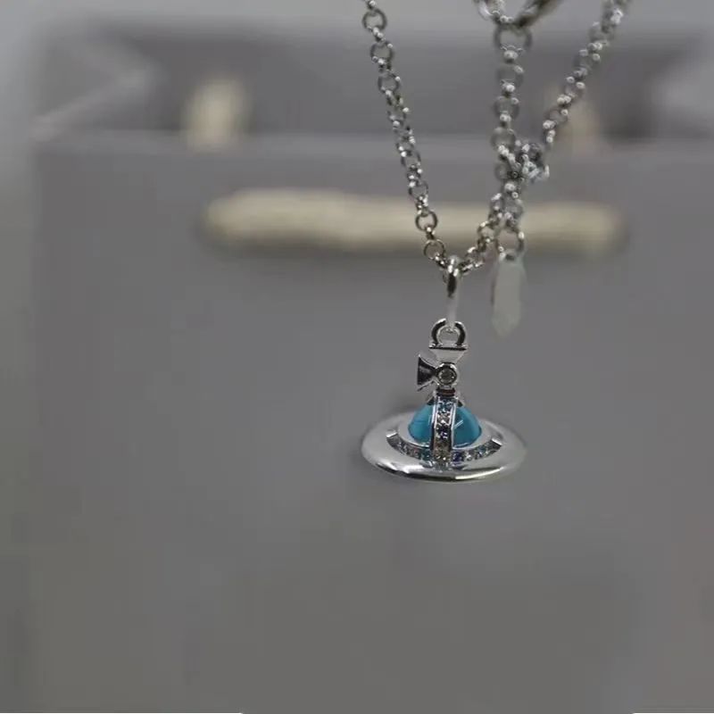 Blue Diamond Planet ketting