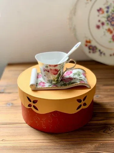 Cup  dish and spoon