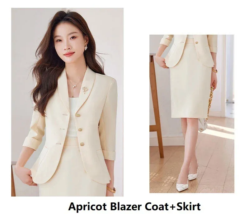 Apricot Skirt Suits