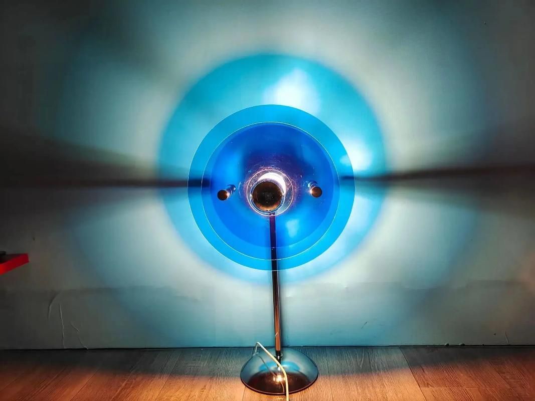 Blauwe bureaulamp