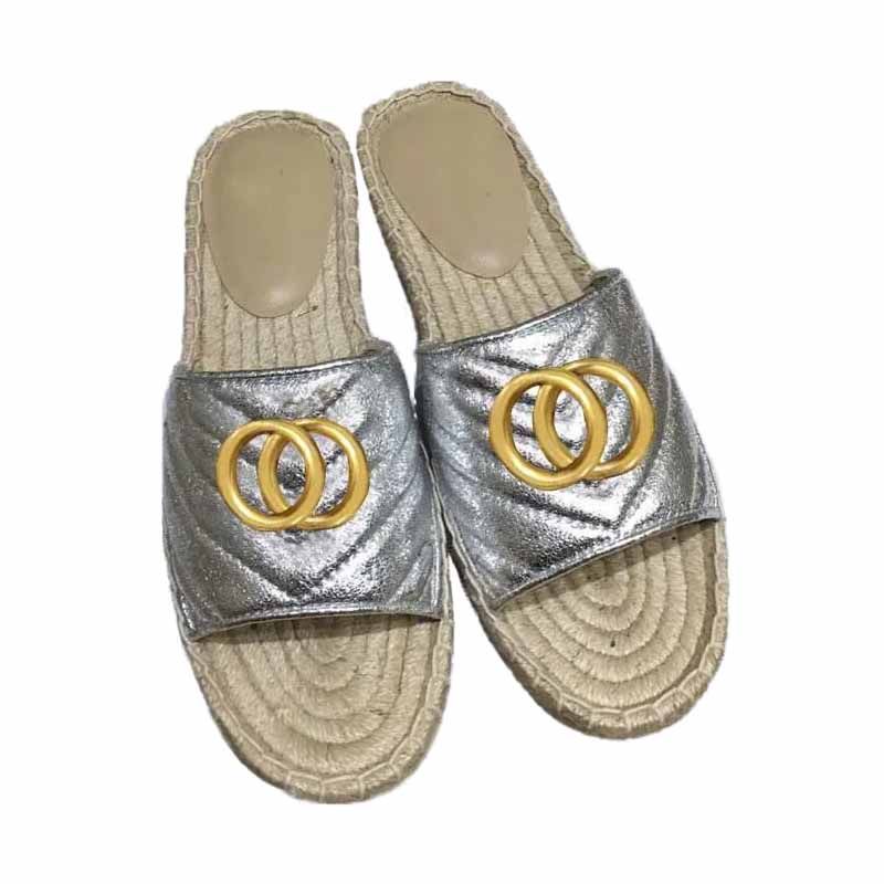 【Open toe slippers】Silver