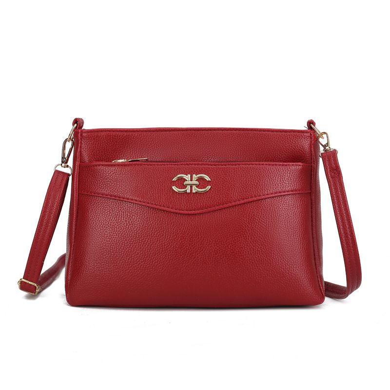 Solid Color Soft Leather-Maroon Red