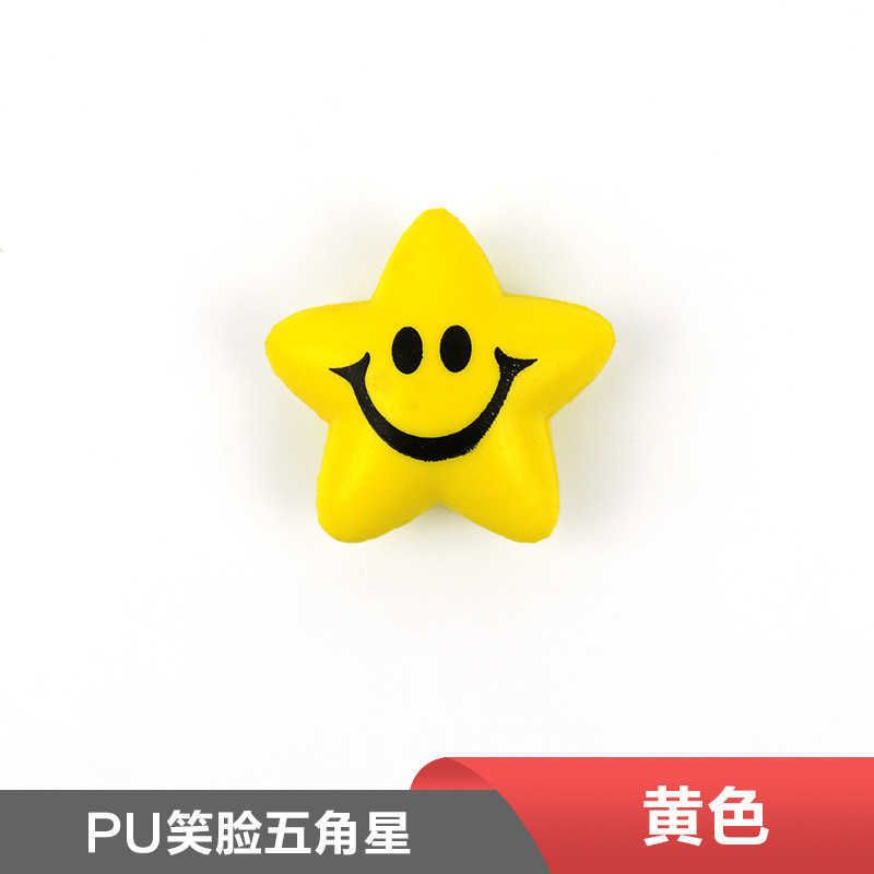 Cinque stelle a punta con giallo sorridente