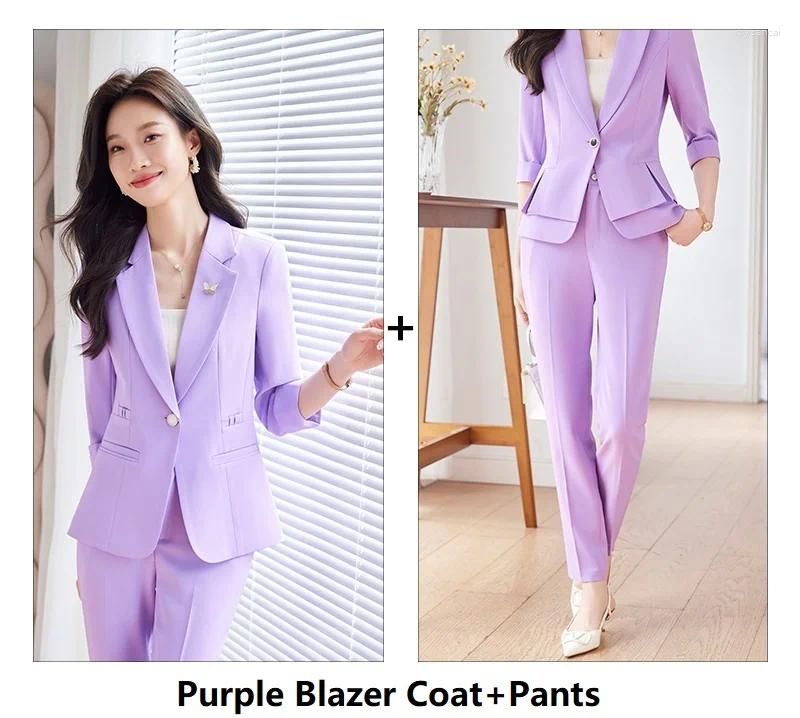 Purple Pantsuits