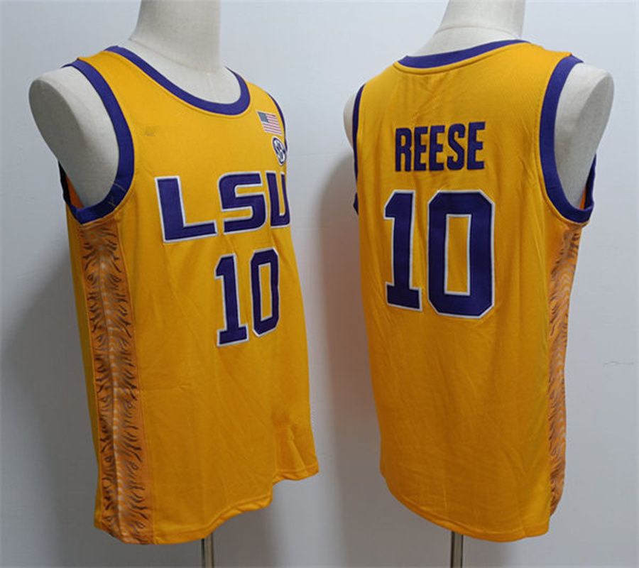 10 Angel Reese LSU Tigers Gold