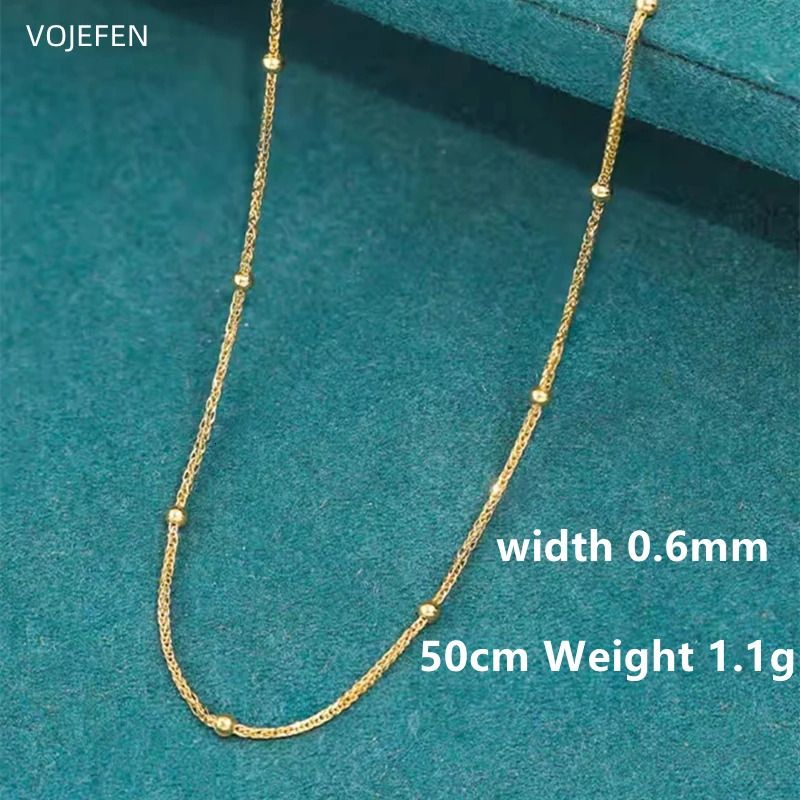 50cm Weight 1.1g-Yellow Gold Necklace
