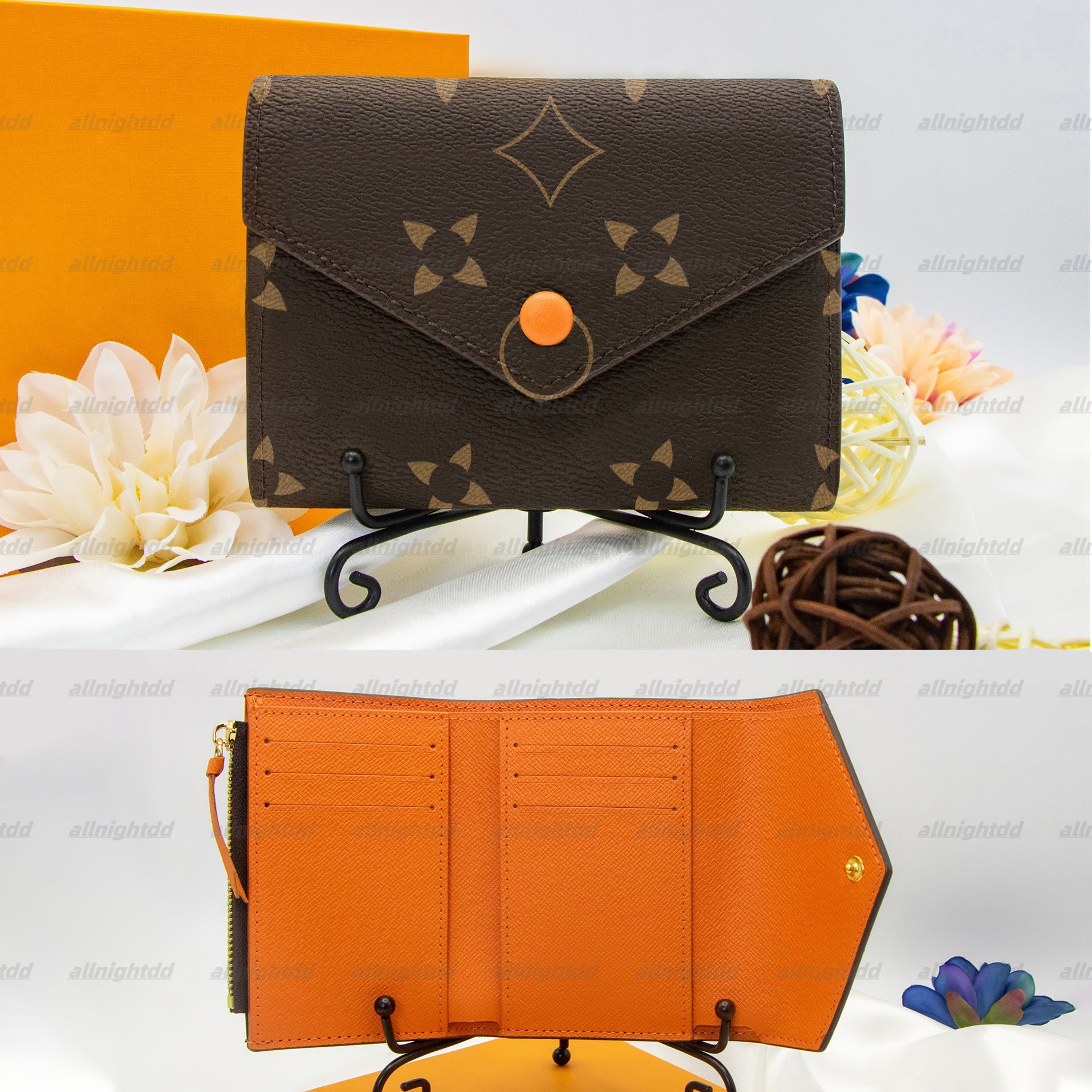 Brown flower Orange buckle