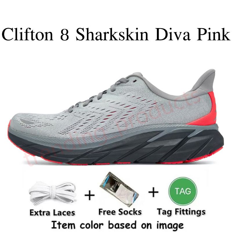 B30 Clifton 8 36-45 Sharkskin Diva Pink