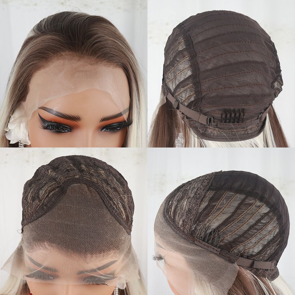36 Inch Ombre Blonde Straight Hair Look Like Human Hair view 2