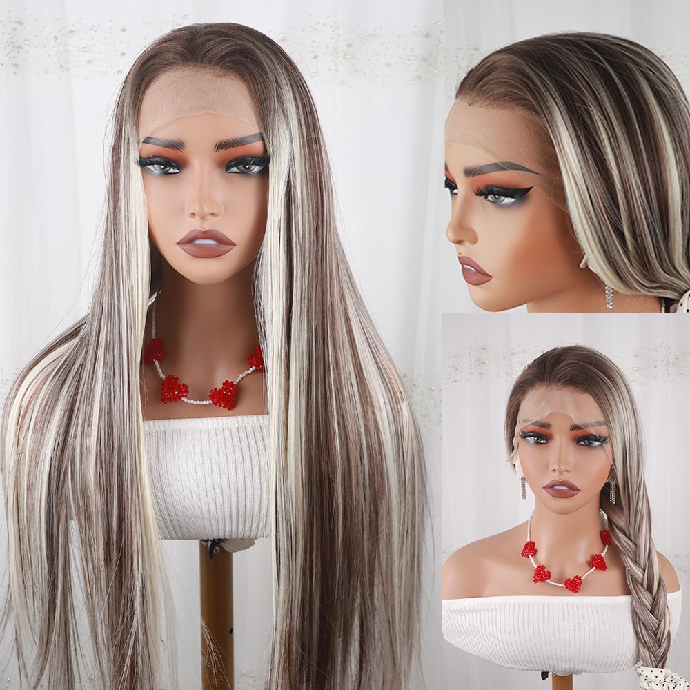 36 Inch Ombre Blonde Straight Hair Look Like Human Hair