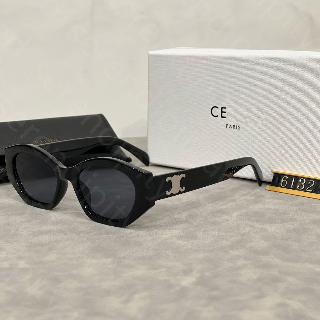 CE Designer für Frauen Designer Damen Sonnenbrille Retro Oval Metall Vollrahmen Sonnengläser Polarisiert Lunette de Soleil