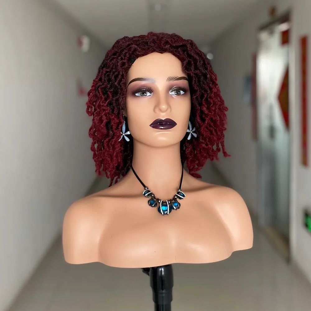 Brown Braided Faux Loc Wig view 2