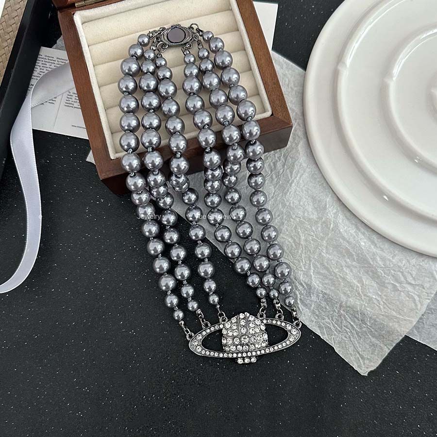 Pearl designer for diamond necklaces chain high quatily jewelry women choker necklace gold wedding party jewelery_voghion.com