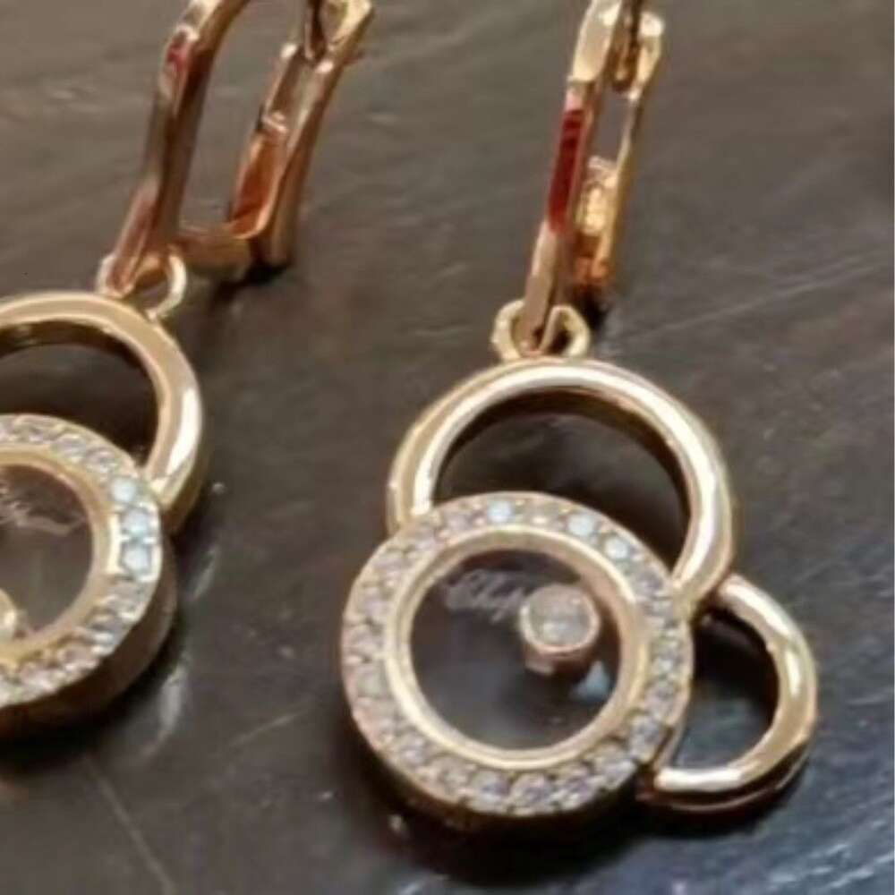 Three Circles And One Diamond Earrings10