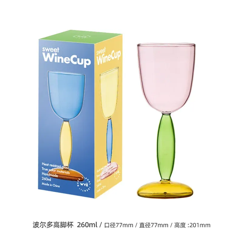 Colorful Glass cup Color A 260ML