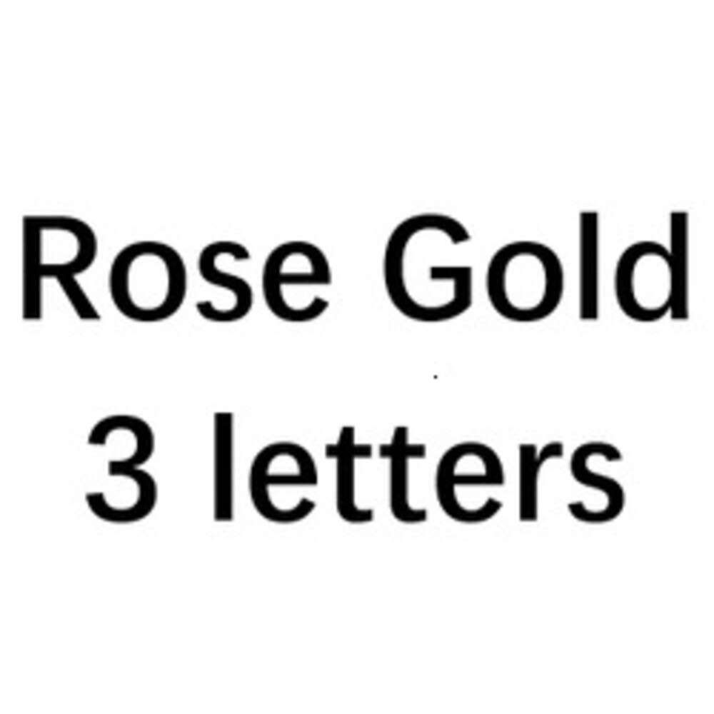 Catena a corda in oro rosa-3 lettere-16 pollici