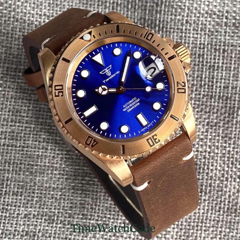 Blue dial Tan logo