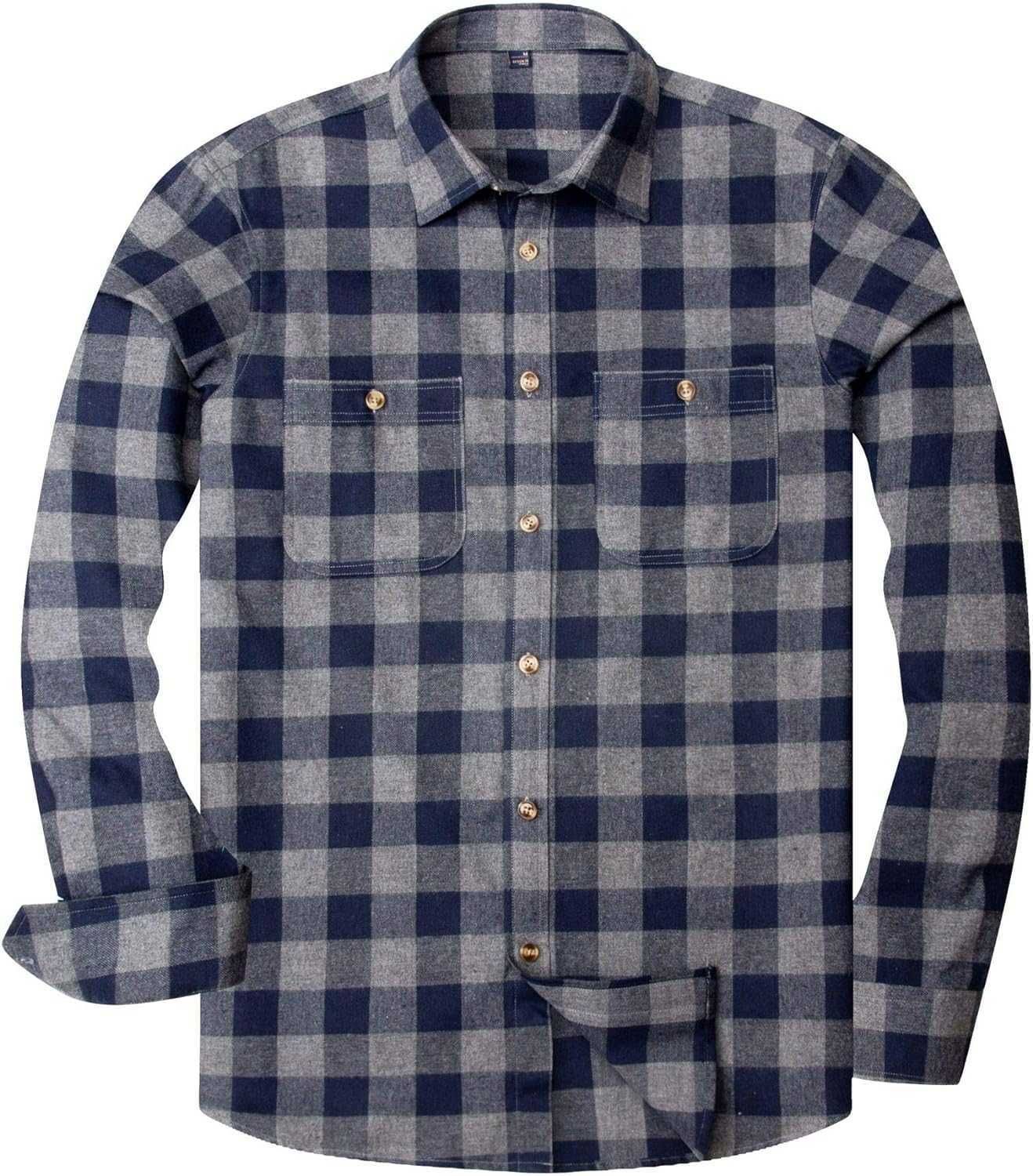 Grey Navy Plaid