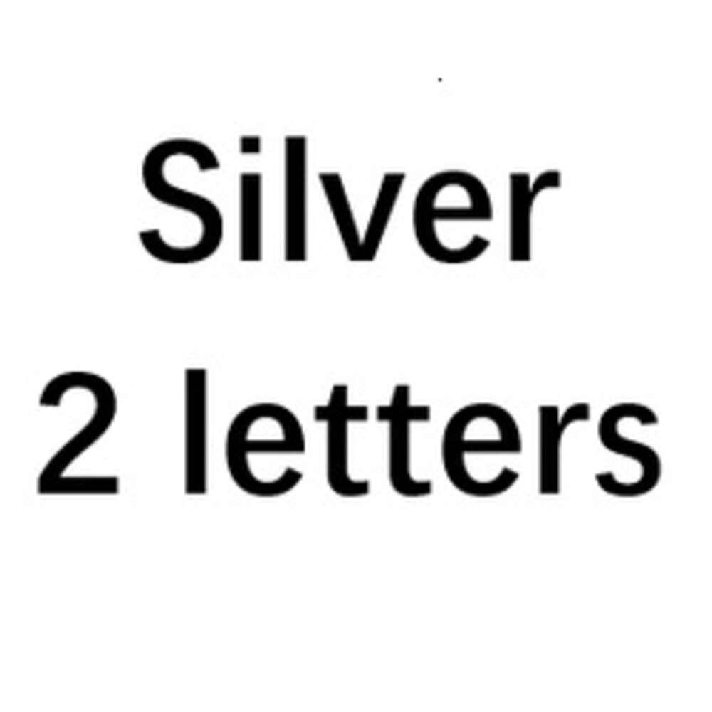 Silver-2 Letters-4mmx16 tum tenniskedja