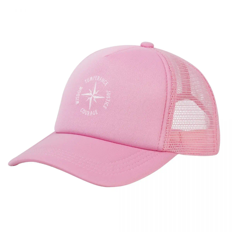 Ball Caps Four Stoic Virtues TEMPERANCE JUSTICE COURAGE WISDOM Compass Stoicism Baseball Cap Bobble Hat Fluffy Woman_voghion.com