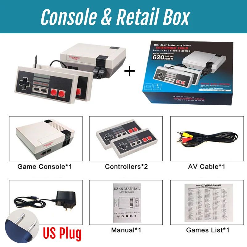 Color:620 Game Box-US Plug